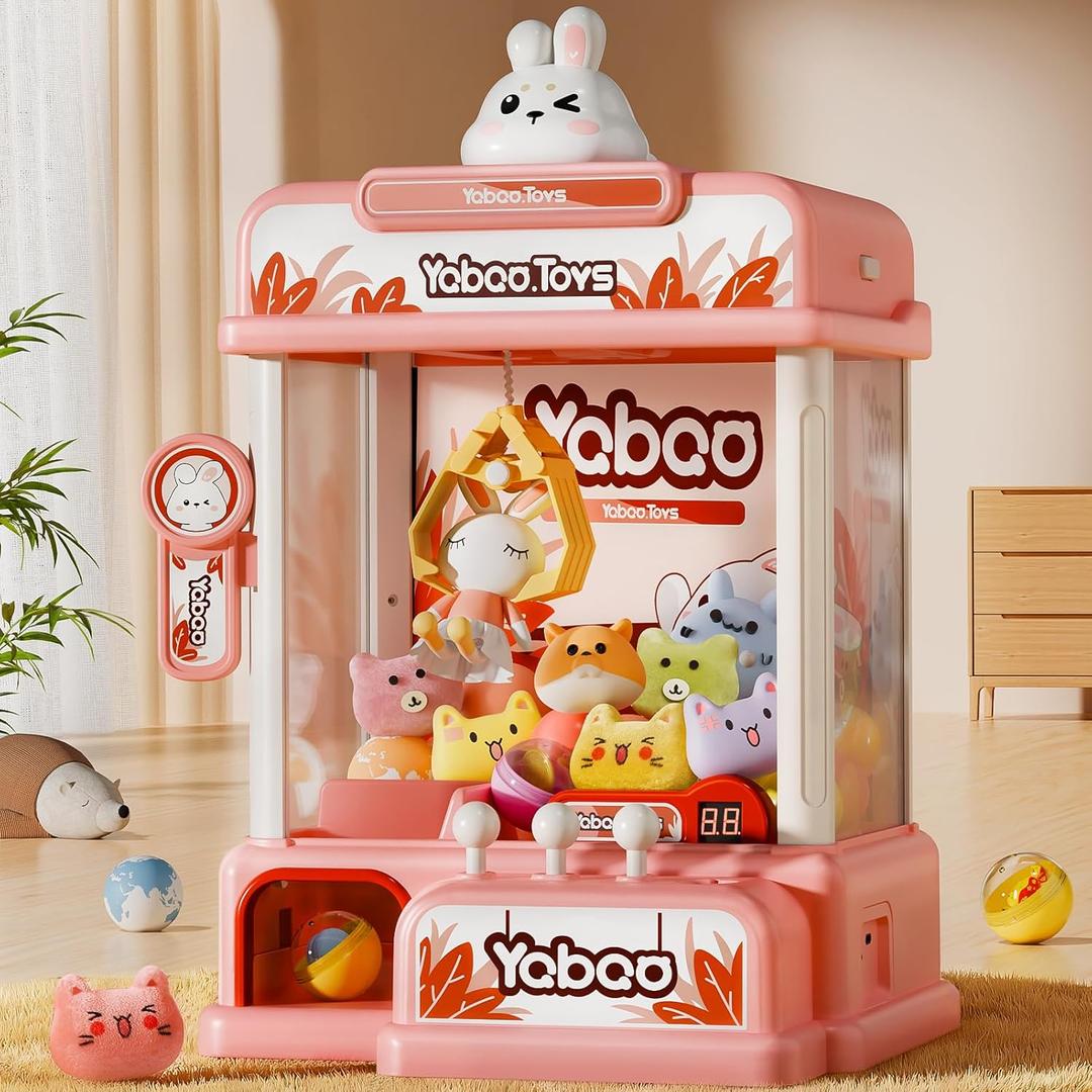 ORANGE OCEAN 54 PCS Large Claw Machine for Kids with Sound & Light, Vending Claw Machine Game Toys for Girls Ages 35 46 68, Claw Machines Toys Gifts for 3 4 5 6 7 8 Years Old Girls