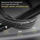 DOG TAIL Neoprene Dual-Steel Frame Wiper Blades 26"+20" with Multiple Adapters, Automotive Replacement Vehicle Front Windshield Wiper Blades Set for My Car Truck Vehicle AdaptBeam
