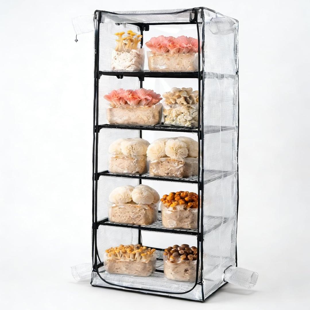 Mushroom Grow Tent, Martha Tent For Mushroom Growing Kit, Mini Greenhouse Indoor, Sturdy Racks Can Accommodate A Variety Of Mushrooms, Including Trays, Fruiting Blocks & Grow Kits (Mushroom Grow Tent)