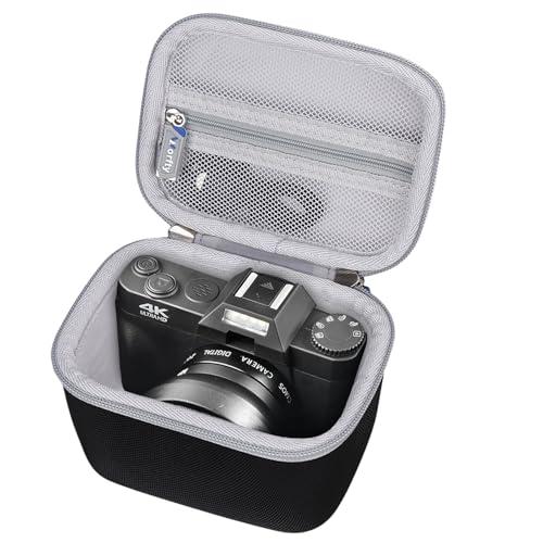 worfty Camera Case for Duluvulu/Zostuic/ROQIOO/Oiadek/VJIANGER/Aboobu/TEFTYMON/AUREAPIX/Lacegre Vlogging Youtube Vlog Camera Carrying Storage Holder for SD Cards Batteries(Case Only) (Black)
