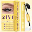 Lash Bond and Seal Waterproof Long Lasting 2 in 1 Cluster Lash Glue for Eyelash Extensions Strong Hold Non-Irritating Individual Eyelash Glue for DIY at Home(Black,10ml)