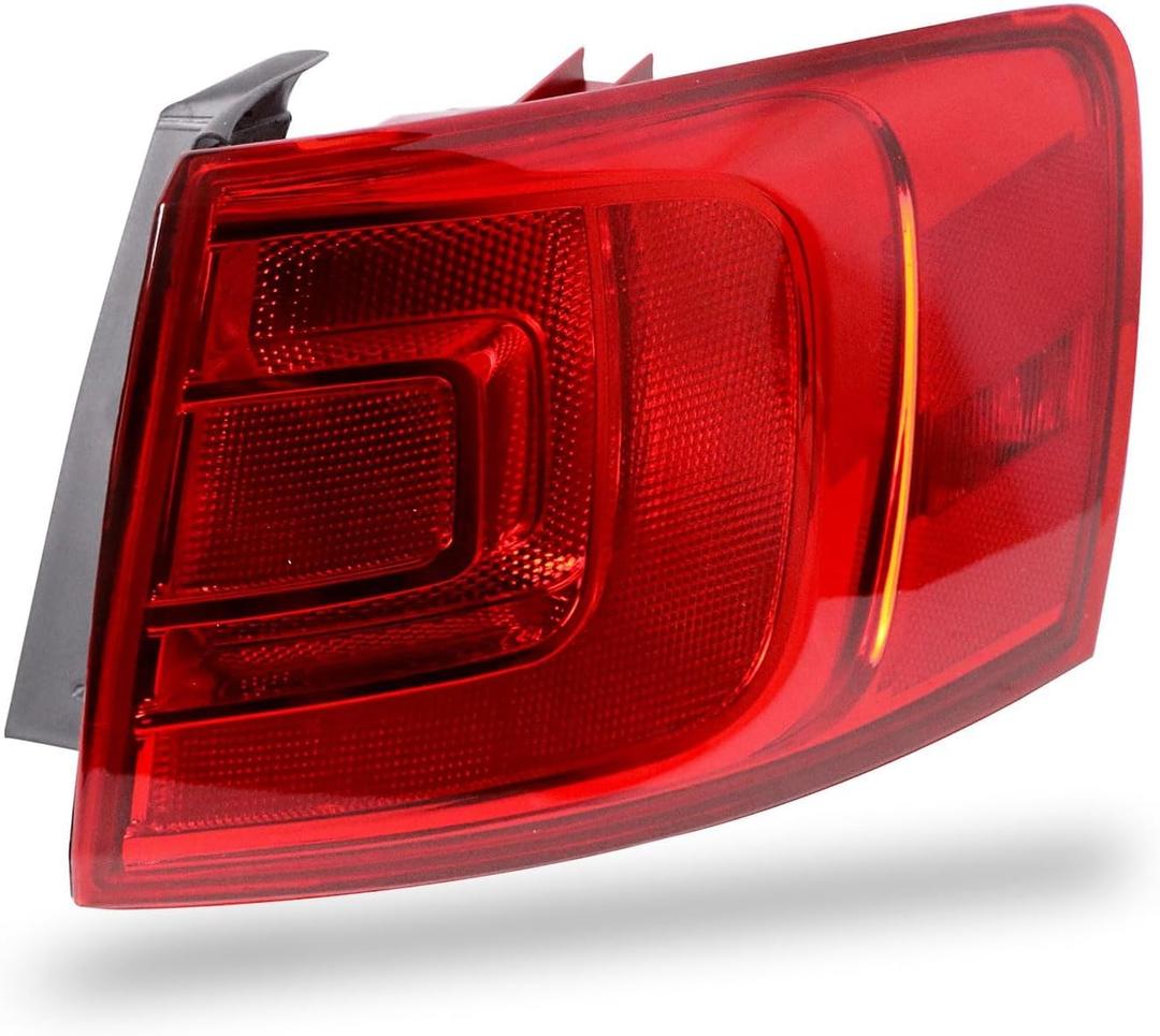 Tail Light Assembly Outer Compatible with 2011-2018 Volkswagen Jetta Right Passenger Side Taillight w/o Rear Fog Lamp Replace 5C6945096D (Halogen Type)