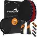 Ping Pong Paddle with Carbon Technology | Performance-Series,7-ply Finest Blade, Expert Speed/Edge/Balance, Thicker Protector Case | Table Tennis Racket for Professional