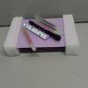 TOWON Small Glass Dry Erase Board, Desk White Board with Standing, Mini Whiteboard Easel Pad Set, Stenography Artifact for Office, Home and School Supplies, 8 x 6 Inches, Purple