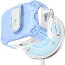 RFUNGUANGO for AirPods Pro 2 Case, Compatible with Airpods Pro Case 2nd / 1st Generation, Compatible with MagSafe, with Cleaning Kit and Keychain, Visible LED, Sky Blue