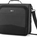 MoKo Zipper Binder with Multi-Pocket, 3 Inch 3 Ring Zipper Binder, 600 Sheet Capacity 6 Tab Expanding File Folder Multi-Pocket Zip Up Binders with Shoulder Strap & Handle for Middle School, Black