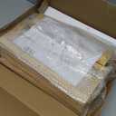 JANSNIMEN Bamboo Corner Bread Box for Kitchen Countertop, Large Bread Container Storage Bamboo Wooden Farmhouse Bread Box with Window Bread Holder