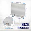 2 Packs Stainless Steel Fryer Splash Guard Side Stove Splash Screen, Oil Splash Guards for Kitchen & Restaurants Deep Fryer (20-1/2" W x 18" H)