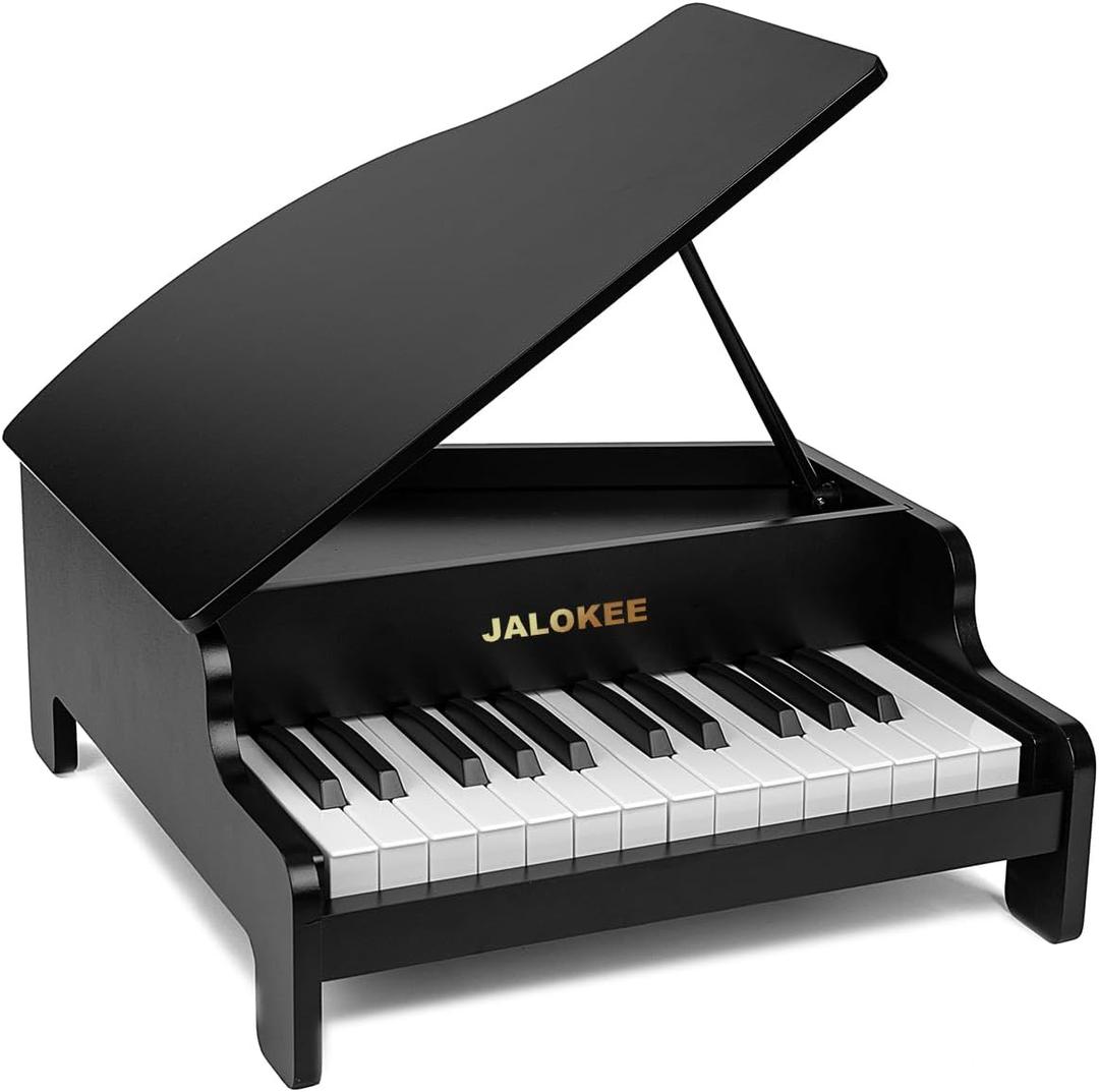 Kids Piano Keyboard, 25 Keys Grand Piano for Kids, Mini Music Educational Instrument Toy, Volume Adjustable, Wood Toy for Toddlers Girls Boys (Black) Kids Piano Keyboard, 25 Keys Grand Piano for Kids, Mini Music Educational Instrument Toy, Volume Adjustable, Wood Toy for Toddlers Girls Boys (Black)