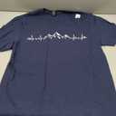 Mountain Hiking - Pulse Heartbeat Hiker Climber Mountaineer T-Shirt, M