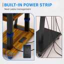 Rolling TV Stand for 32-80 Inch TVs, Mobile TV Cart with Power Outlet, Outdoor Tv Stand with Wheels, Portable tv Stands for LCD OLED 4K Flat/Curved Panels Max VESA 600x400mm (Walnut)