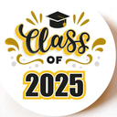 Class of 2025 Congrats Labels for Cards, Gifts, Party Favours & Decorations