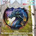 Stained Glass Dragon Christmas Ornament - Holiday Home Decor - Tree Decoration - Gift Exchange Idea