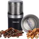 Electric Coffee Grinder 3.5 oz Capacity, Adjustable Herb & Spice Grinder, Espresso Grinder with Removable Stainless Steel Bowl, Black