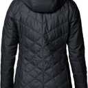 Columbia Womens Heavenly Long Hooded Puffer Jacket, Black, Large