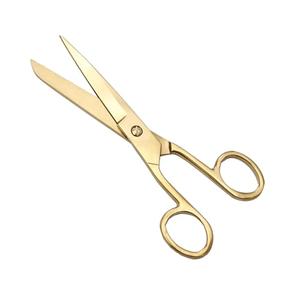 NatSumeBasics 7" Gold Scissors Craft Tailor Fabric Brass Scissors All Purpose Stainless Steel Professional Dressmaker Shears for Desk School Office Home (Gold), Set of 5
