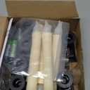 8.6Inches LED Window Candles Dusk to Dawn Light Sensor Timer, 6PCS Battery Operated Flameless Taper Candles with Drip Texture, Suction Cups and Removable Black Base, Christmas Home Decor