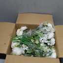 12 Bundles Peony Artificial Flowers, Peonies Artificial Flowers with Peonies Fake Peony Flower Bouquets for Home Decor, Wedding, Table Centerpieces (White, Peonies and Daisies)