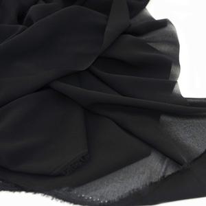 Chiffon Fabric Polyestser Sheer for Bridal Decoration 59(3 Yards,Black)