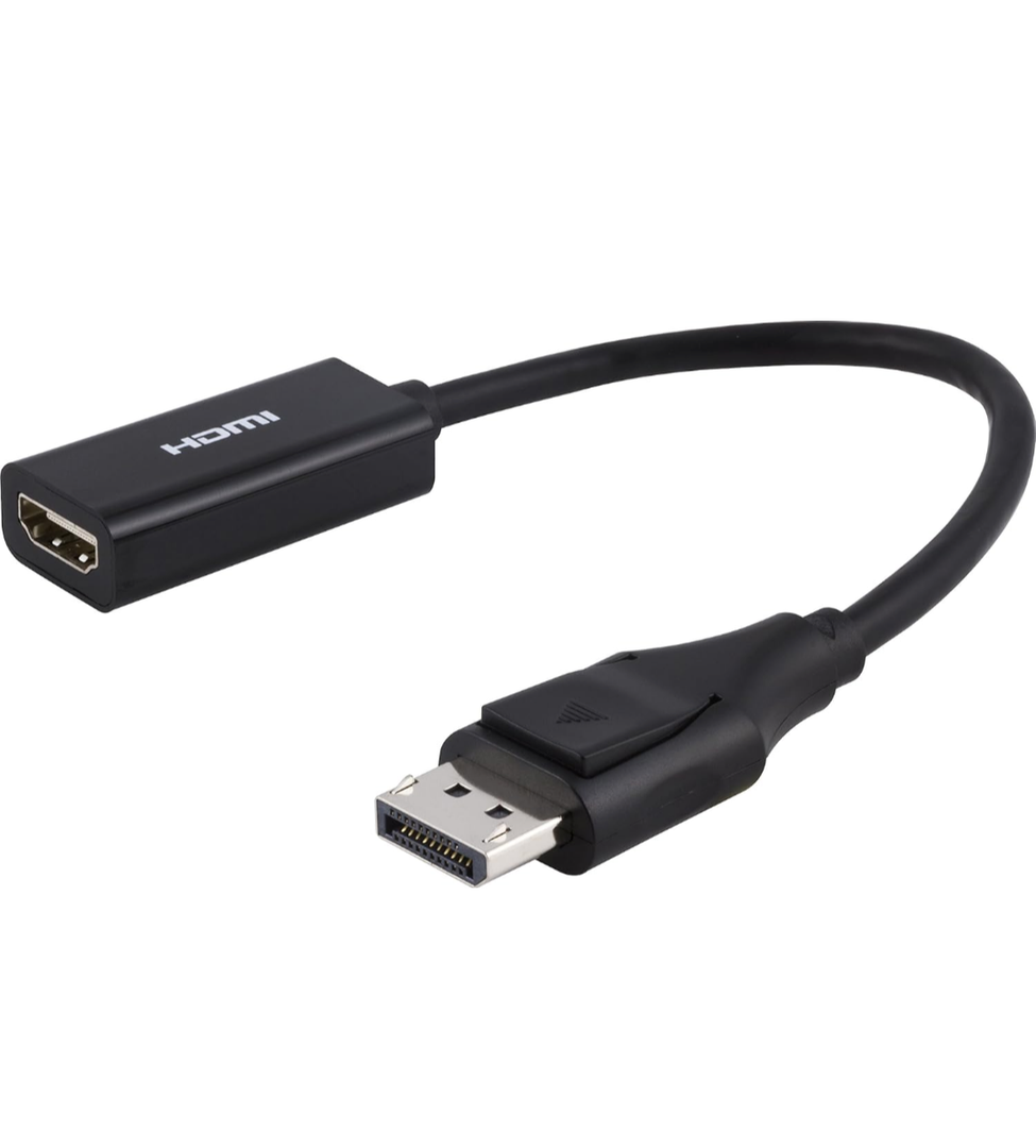 Philips DisplayPort to HDMI Adapter, Unidirectional, Works with Laptops, Tablets, Full HD 1080p, 4K Ultra HD, Mac and PC Compatible, Compact Design, Portable, Black, SWV9200G/27