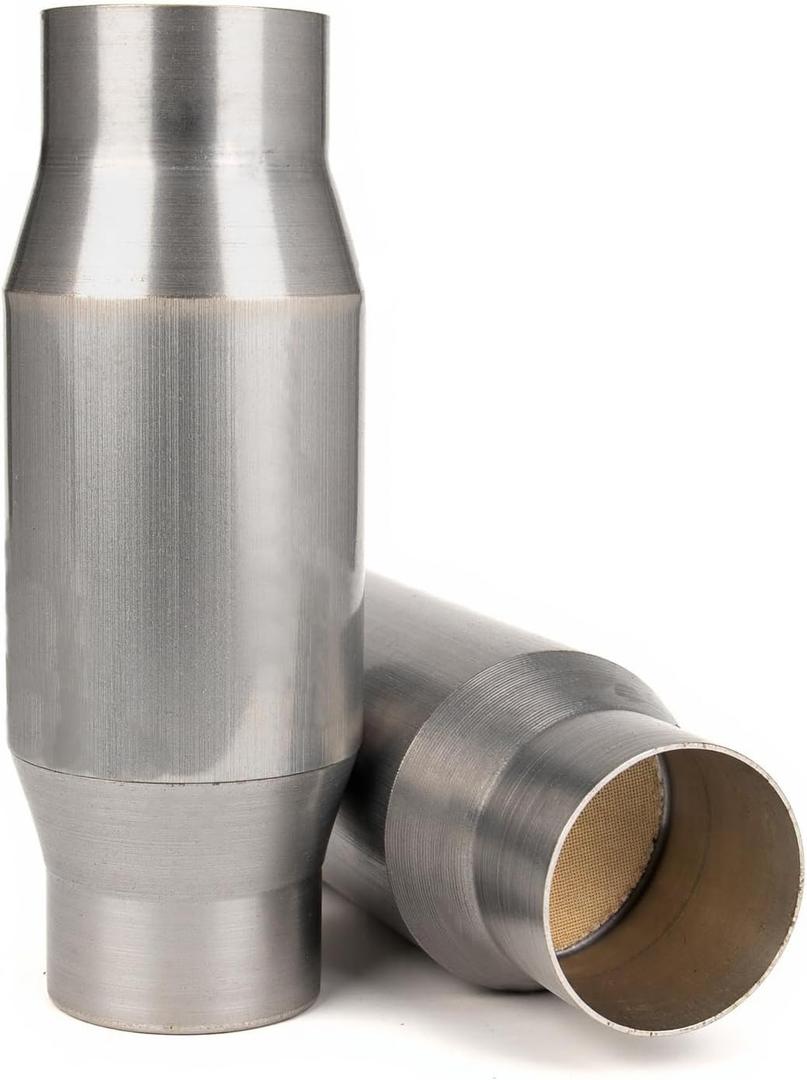 3 Inch Inlet/Outlet Universal High Flow Front Catalytic Converter Direct-Fit(EPA Compliant) (2 pack) 3 Inch Inlet/Outlet Universal High Flow Front Catalytic Converter Direct-Fit(EPA Compliant) (2 pack)