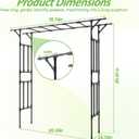 Trellume Garden Arch Trellis - 78.7" L×85.4" H Flat Top Garden Arch, Sturdy and Rustproof Garden Arch Trellis for Climbing Plants Outdoor, Arbor Trellis for Backyard, Patio, Lawn, Wedding(20MM Pipe)