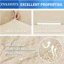 ZNSAYOTX 1 Piece Jacquard Couch Covers for 2 Cushion Couch High Stretch Loveseat Slipcover for Pets Dogs Anti Slip Love Seat Sofa Slipcover Furniture Protector (Loveseat, Light Beige)