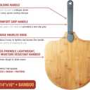Old Stone Bamboo Foldable Paddle Pizza Peel, 14x16-Inch