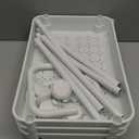 Diaper Caddy Organizer, 3-Tier Movable Diaper Cart with Wheels, Newborn Essentials Must Haves, Diaper Caddy for Wipes & Diapers, Baby Registry Search - Plastic White