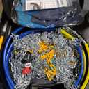 Snow-Chains Auto Fixing 1 Min Quick Fit Easy Installation Tire-Chains, Portable Reusable Universal Emergency Tire Traction Chain for Passenger Car, Pickup Trucks and SUV - Set of 2 (HKN-120)