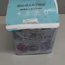 Bubble Machine, Automatic 360 Rotation & 75 Adjustment Bubbles Blower for Kids, Toddlers, Bubble Toys with LED Light - Gifts for Girls 1+ Year Old, Halloween, Outdoor, Birthday, Party (Pink+purple)