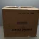 Upholstered Nightstand with 3 Drawers, Round Bedside Table with Metal Handles,Marbling Stickers Top Night Table for Bedroom, Fully Assembled Except Handles (Beige)