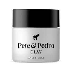 Pete & Pedro HAIR STYLING CLAY - Medium Hold, Matte Finish, Low Shine Styling Clay for Men, Ideal for Hairstyling Medium, Messy, Fine Thinning Hair Styles | Shark Tank Featured, 2 oz