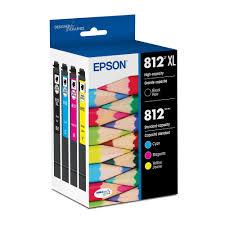 EPSON 812 DURABrite Ultra Ink Standard Capacity Color Combo Pack (T812520S) Works with WorkForce Pro WF7310 ,7820, 7840, ECC7000