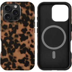 for iPhone 16 Pro Max Case Design Strong Magnetic Cute Slim [Compatible with MagSafe] Wireless Charging Phone Case 2 in 1 Shockproof Heavy Duty Protection Cover 6.9",Turtle Shell