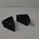 MAXXHAUL 70472 Solid Rubber Heavy Duty Black Wheel Chock 2-Pack, 8" x 4" x 6"