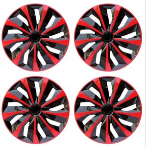 Hubcap Wheel Cover Replacement R15 Hub Caps Universal Wheel Rim Cover ABS Material Exterior Accessories for Car Truck SUV -Set of 415-inchRed-Black (TT-Red-Black)