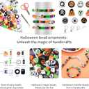 Ituoray 586-Piece Christmas Beads Jewelry Kit, Glass Beads & Pearl Beads with Tools, Bracelet Making Kit for Teens Girls Adults, DIY Holiday Gifts (Halloween)