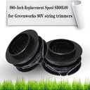 6PC Replacement Spool Spooled Trimmer Line For Greenworks 40V 15" Straight Shaft String Trimmer 2111802, 80V 16" Cordless String Trimmer 2100102,2102602,ST80L210,ST80L00,GST80321,ST80L2510,STBA80L210