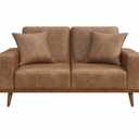 Emerald Home Furnishings Lakeview Presley Loveseat - Brown