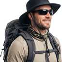 Unisex Lightweight Boonie Bucket Hat with Chin Strap (Black)