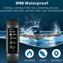Fitness Tracker Activity Tracker Smart Watch 1.10''AMOLED Touch Color Screen,Smart Watch with 24/7 Blood Oxygen Heart Rate,Sleep Monitor,IP68 Waterproof,Step Counter Health for Women Men (Black)