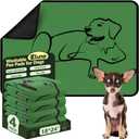 Washable Pee Pads for Dogs Reusable, 4 Pack 18"x24" Training Puppypads Absorbency Non-Slip & Leak-Proof for Pet Whelping Box Playpen Crate Sofa Bed Floors (Green)