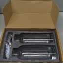 Molimoli Oil and Vinegar Dispenser with Metal Pour Spout, Weighted Pourer, Glass Bottle Dispenser for Kitchen, Olive Oil Cruet, Glass Olive Oil Bottle | 500ml, Set of 2