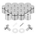 Standoff Screws for Acrylic 1 x 1 inch Stainless Steel Wall Sign Silver Standoff Mounting Hardware 20 Pack