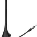 Eightwood Car Stereo AM FM Radio Antenna, Universal Roof Mount Antenna Replacement with Mount Base DIN Plug Connector for Vehicle Car Truck Stereo Receiver Head Unit FM HD Radio (antenna with 0.5ft cable)