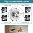 5" Dual Shower Faucet Compatible with 13/14 Delta Series Tub Trim Kit, High Pressure Round Rain Shower Head& Handheld Set Faucet System, Brushed Nickel (Valve& Catridge Not Included)