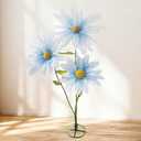 3Pc Giant Flowers for Decoration - Daisy Large Paper Artificial Flowers, for Spring Decoration Wedding Birthday Mother's Day Flower Wall Arrangements Office Home Graduation Shop Window Display (Blue)