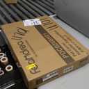 Feandrea Collapsible Dog Crate, Portable Oxford Fabric Pet Travel Crate with 4 Mesh Doors, Handles, Pocket, 24 Inches, for Small Dogs, Ink Black and Dove Gray UPDC026BH01