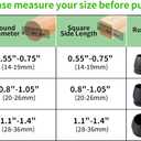 16PCS Small Chair Leg Floor Protectors, Metal Chair Leg Caps Covers Silicone Chair Feet Protectors for Wood Floors,Round Felt Furniture Pads Furniture Sliders for Hardwood Floors(Black,Fit 0.8"-1.05")